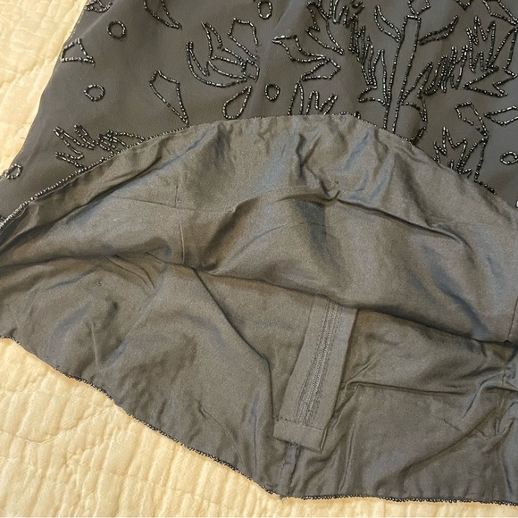 Vintage 90s y2k J Kara Sleeveless Black beaded Formal Top L - Picture 4 of 10